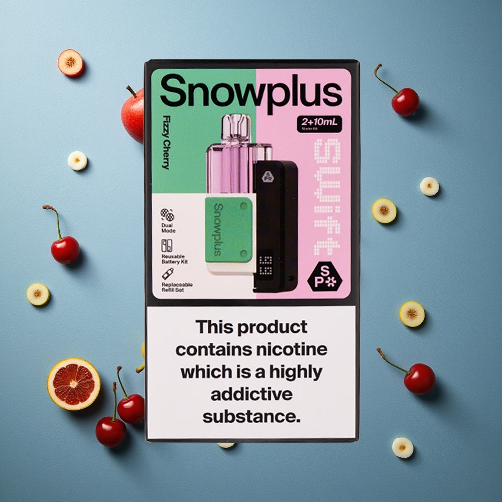 Snowplus Swift 5000 Puffs Prefilled Pod Kit Fizzy Cherry (চেরি) 1000 mAh ব্যাটারি, 2% নিকোটিন
