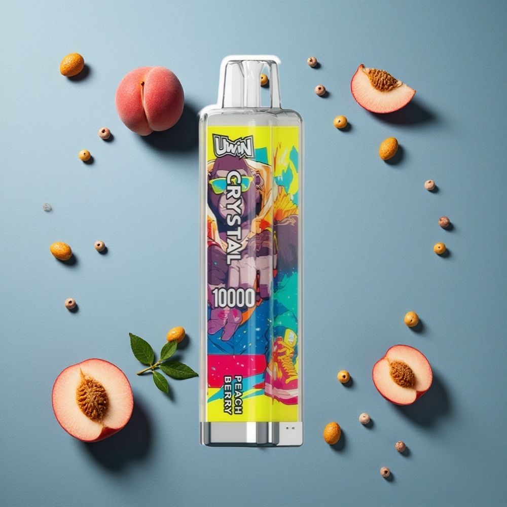 UWIN Crystal 10000 পাফস ডিসপোজেবল ভেপ পিচ বেরি (১৮মিলি, টাইপ-সি চার্জ)
