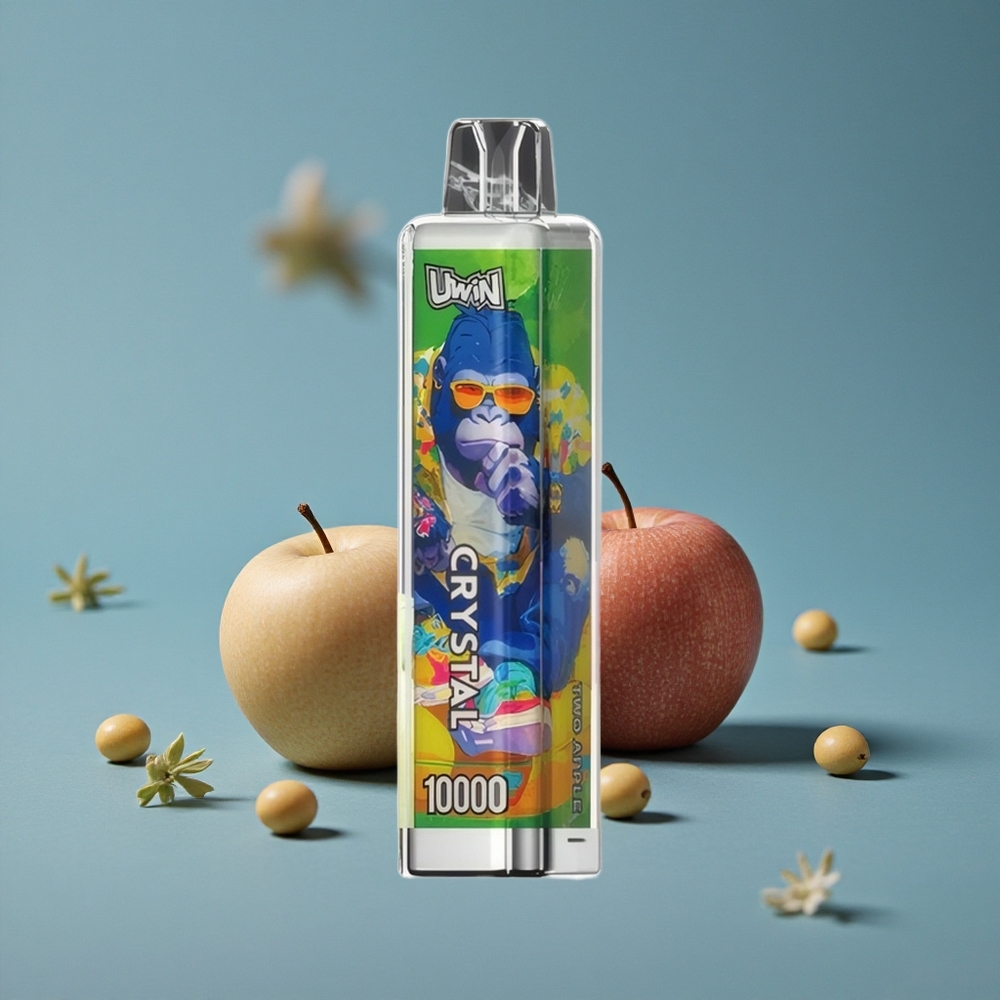 UWIN Crystal 10000 Puffs ডিসপোজেবল ভেপ দুই আপেল (১৮মিলি, ১০০০০ পাফ)