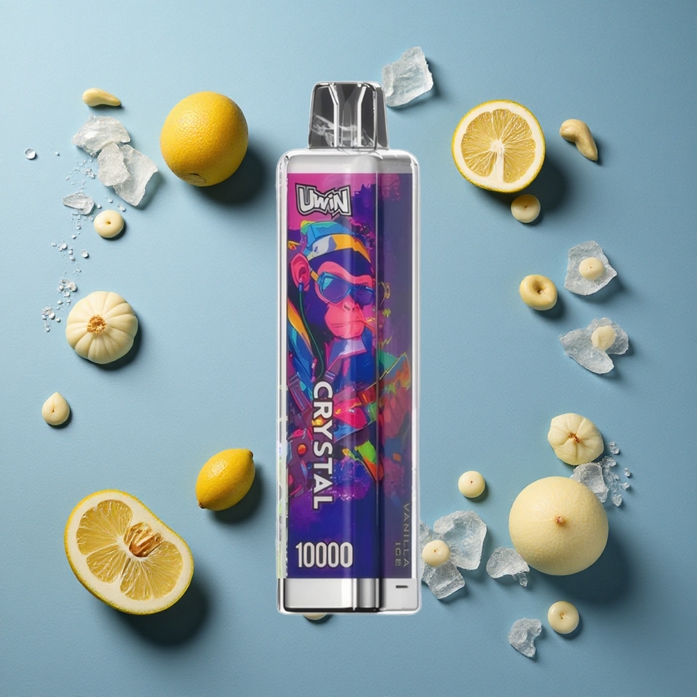 UWIN Crystal 10000 Puffs ডিসপোজেবল ভেপ ভ্যানিলা আইস (১০,০০০ পাফস, ১৮মিলি)