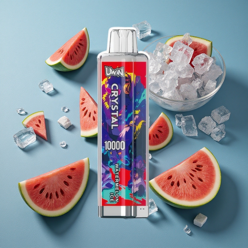 UWIN Crystal 10000 Puffs তরমুজ বরফ (Watermelon Ice) ১৮মিলি তরল, ৬৫০mAh ব্যাটারি
