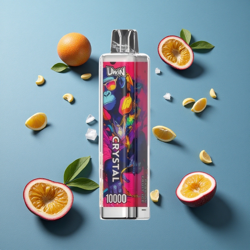 UWIN Crystal 10000 Puffs ডিসপোজেবল ভেপ প্যাশন ফ্রুট আইস (১৮মিলি, ৬৫০mAh)