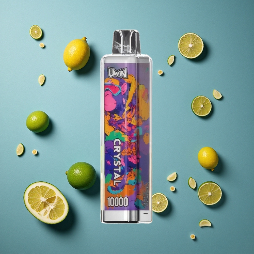 UWIN Crystal 10000 পাফস লেবু লাইম ডিসপোজেবল ভেপ (RGB লাইটস)