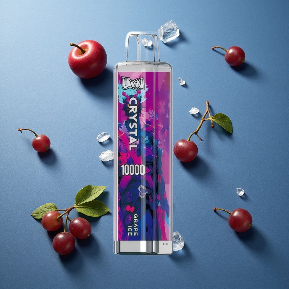 Uwin Crystal 10000 Puffs ডিসপোজেবল ভ্যাপ আঙ্গুর বরফ (Grape Ice) ১০,০০০ পাফস ও 18ml