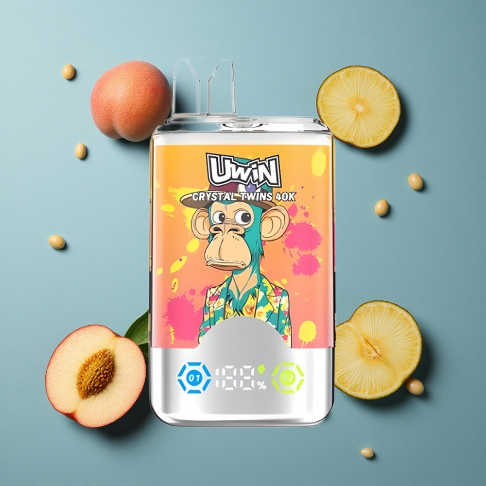 UWIN Crystal Twins 40000 Puffs পিচ ম্যাঙ্গো পাইন্যাপল রেড বুল (৪০০০০ পাফ, ৩২মিলি ই-লিকুইড)