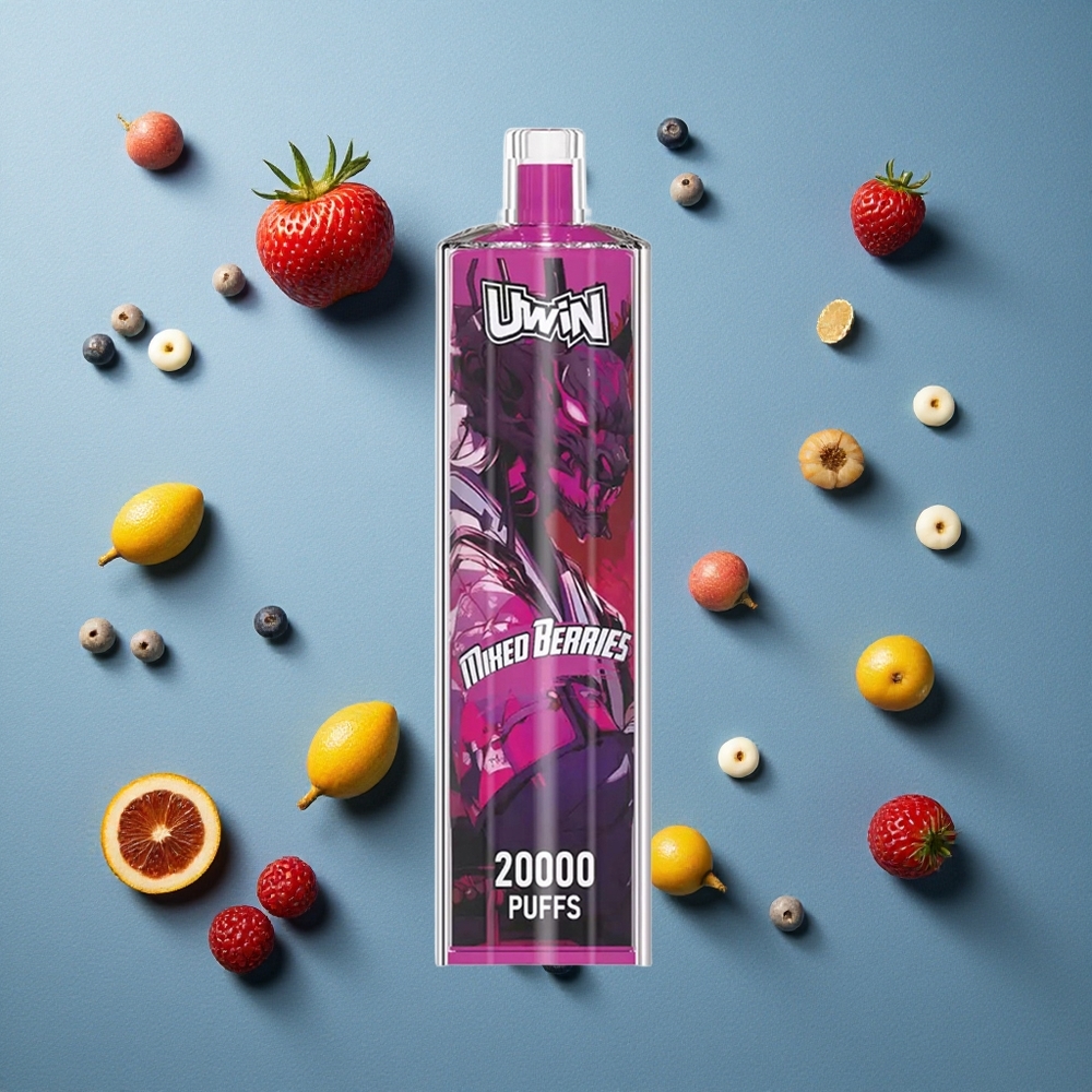 Uwin Shisha Hookah Crystal ২০০০০ পাফস মিশ্র বেরি টাইপ-সি চার্জিং