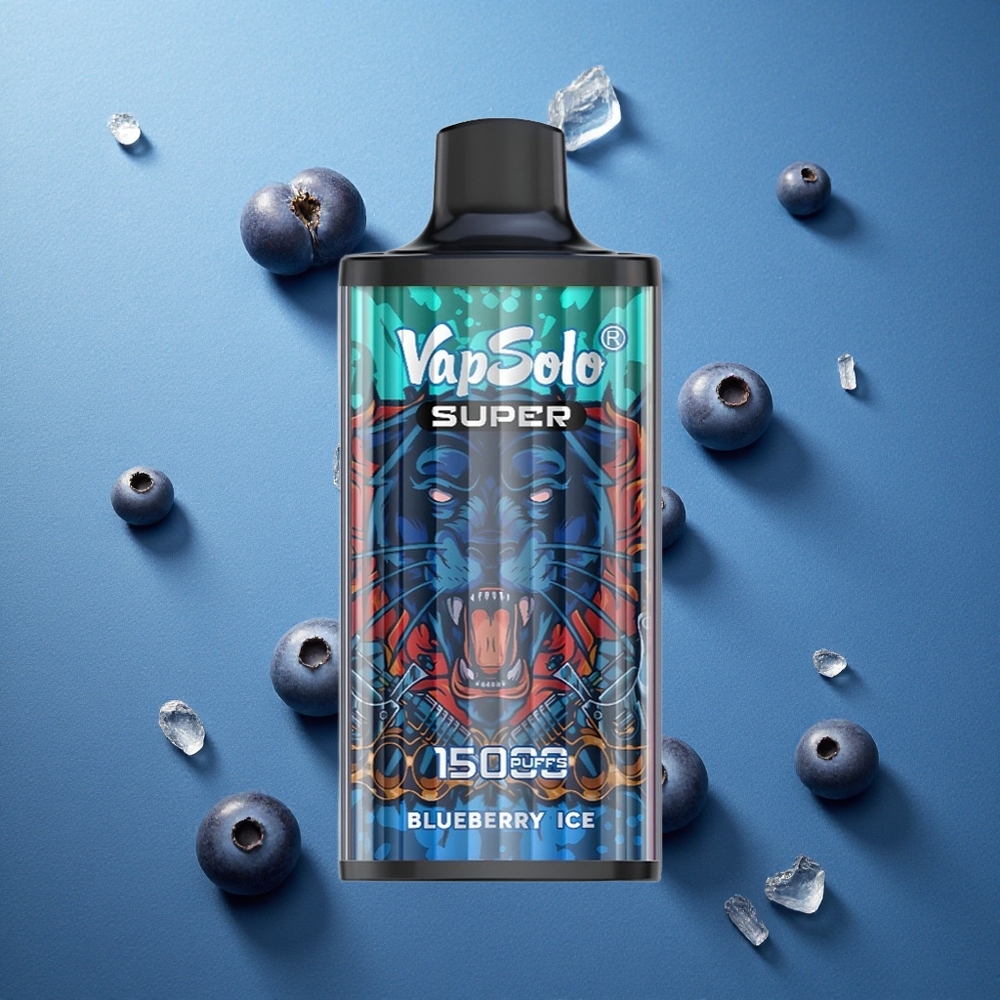 Vapsolo Super 15000 পাফস ডিসপোজেবল ভেপ ব্লুবেরি আইস (৪০মিলি, টাইপ-সি)