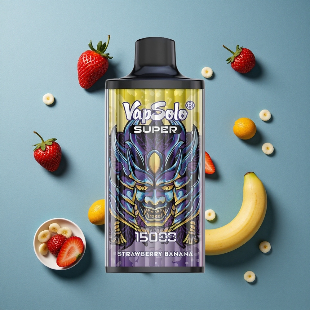 Vapsolo Super 15000 পাফস স্ট্রবেরি কলা ডিসপোজেবল ভেপ