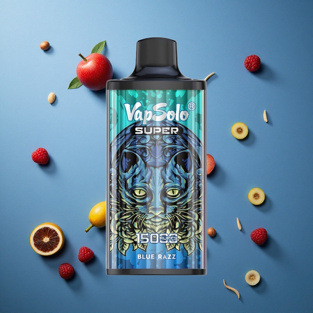 Vapsolo Super 15000 Puffs ডিস্পোজেবল ভেপ ব্লু র্যাজ (ই-লিকুইড: ৪০মিলি)