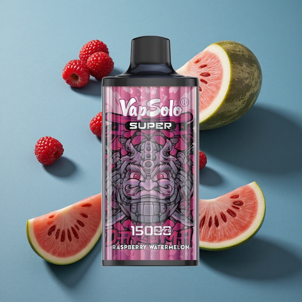 Vapsolo Super 15000 Puffs ডিসপোজেবল ভেপ রাস্পবেরি তরমুজ (ই-লিকুইড: ৪০মিলি, ব্যাটারি: ৮৫০মাহ)