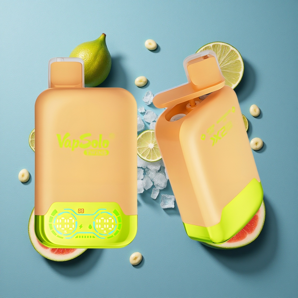 Vapsolo Twins 20000 পাফস ডিসপোজেবল ভেপ লেবু লাইম ও তরমুজ আইস (৪০ মিলি, টাইপ-সি)