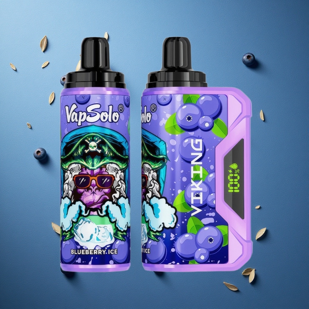 VapSolo VIKING 12000 পাফস ডিসপোজেবল ভেপ ব্লুবেরি (22ml)