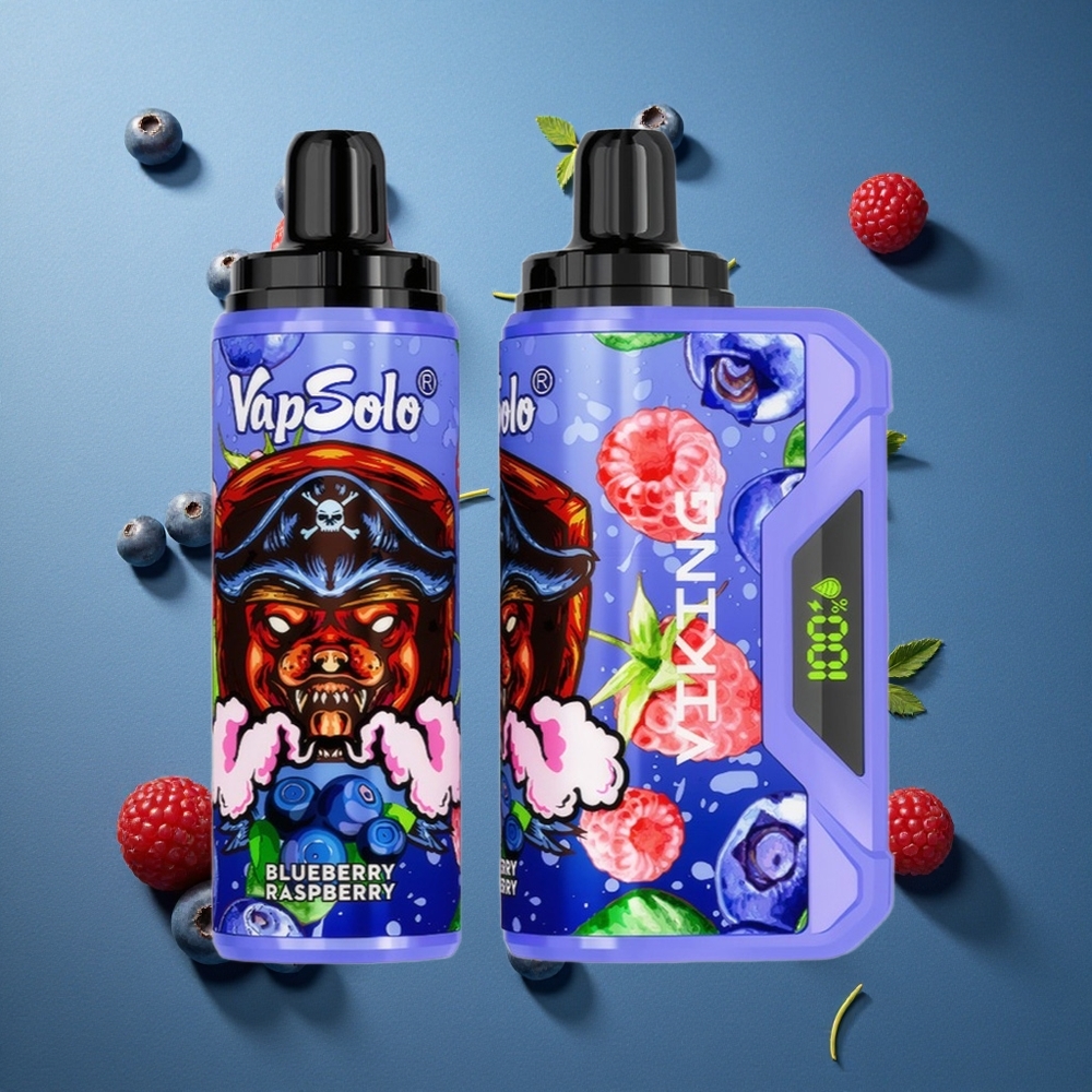 VapSolo VIKING 12000 পাফস ডিসপোজেবল ভেপ ব্লুবেরি রাস্পবেরি