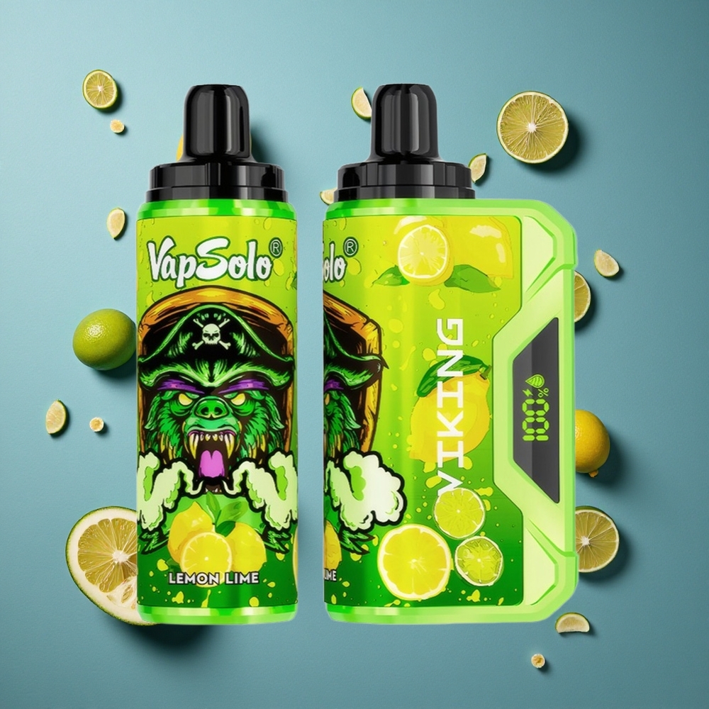 VapSolo VIKING 12000 Puffs ডিসপোজেবল ভ্যাপ লেবু-লাইম (১২০০০ পাফস, 22ml)