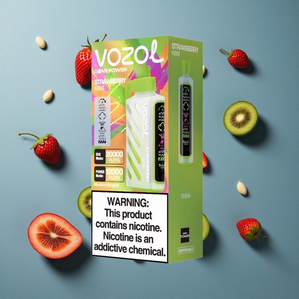 VOZOL Gear Power 20000 Puffs ডিসপোজেবল ভেপ স্ট্রবেরি কিউই, টেকনোলজি: S.i.L.C. Tech, প্রি-ফিল্ড ই-লিকুইড ক্যাপাসিটি: ২০এমএল