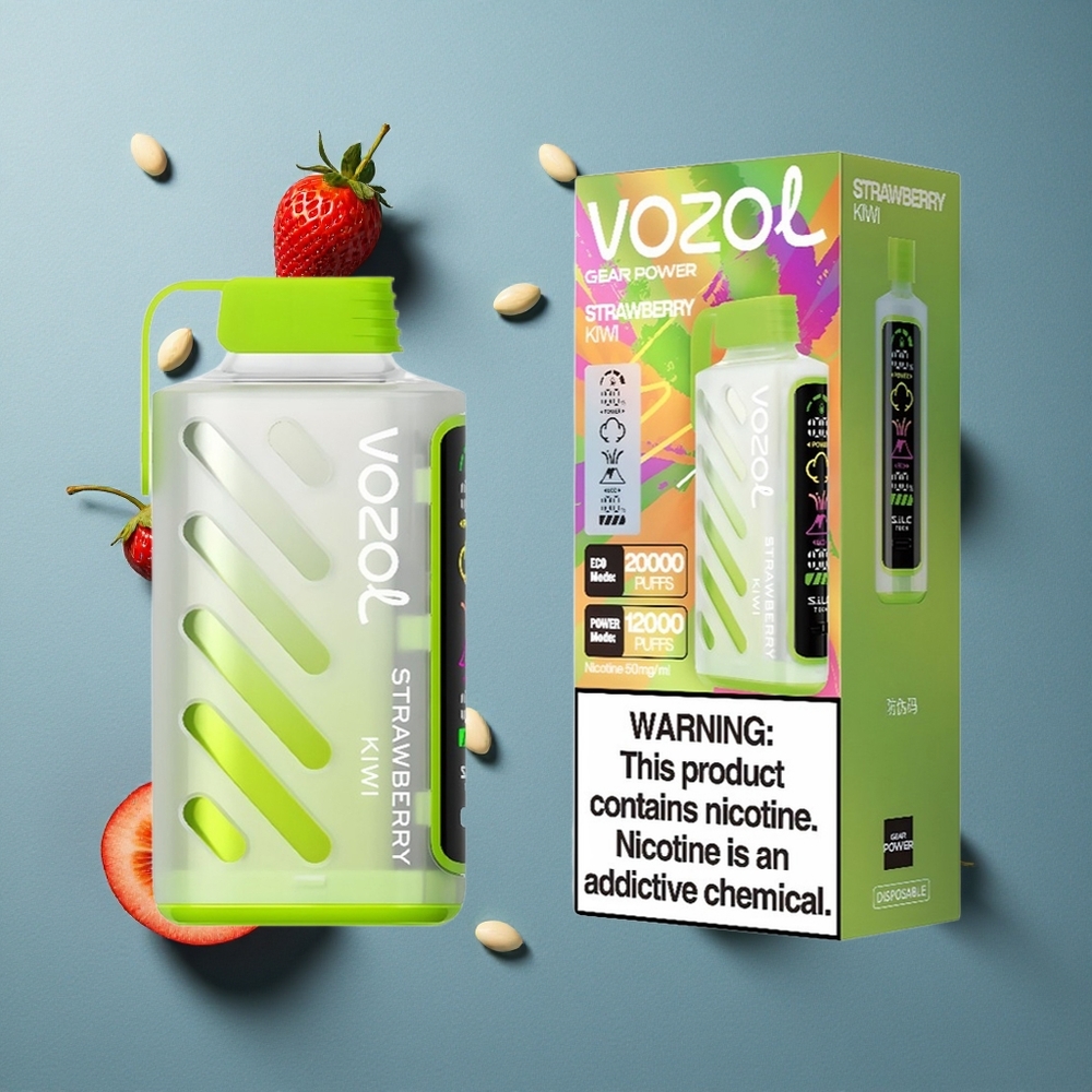 VOZOL Gear Power 20000 Puffs ডিসপোজেবল ভেপ স্ট্রবেরি কিউই, টেকনোলজি: S.i.L.C. Tech, প্রি-ফিল্ড ই-লিকুইড ক্যাপাসিটি: ২০এমএল