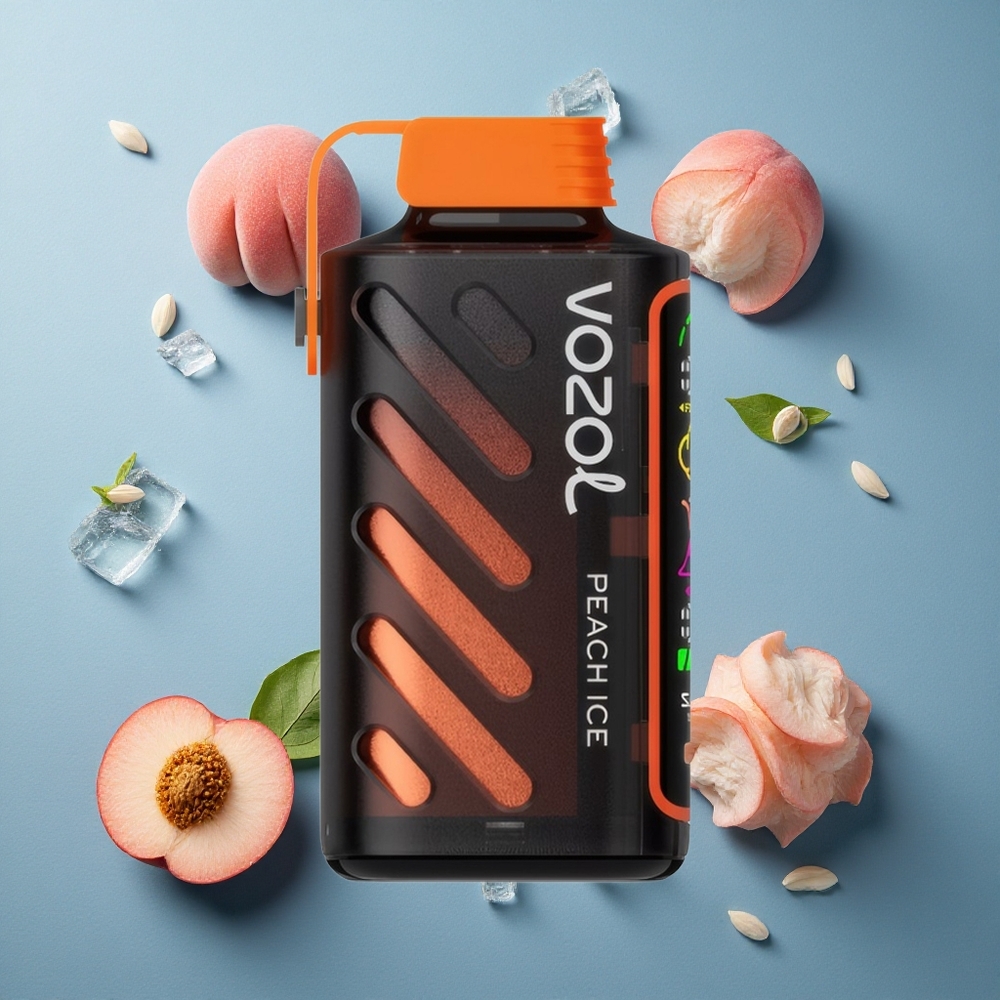 VOZOL Gear Power 20000 পাফস পিচ আইস ডিসপোজেবল ভেপ, S.i.L.C. টেক, ডুয়াল মেশ কয়েল