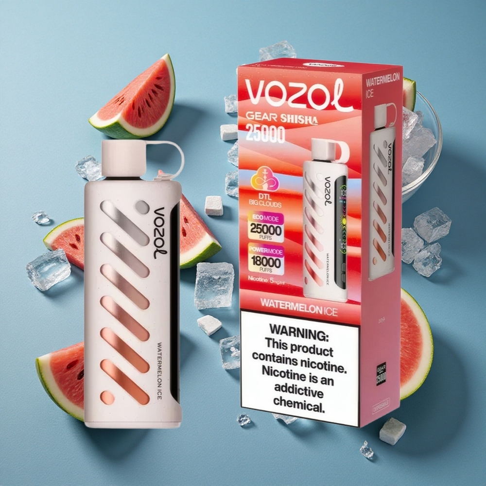 VOZOL Gear Shisha 25000 Puffs ডিসপোজেবল ভেপ তরমুজ বরফ, S.i.L.C Tech, 1000mAh