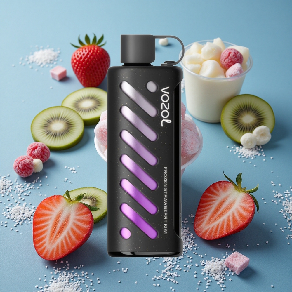 VOZOL Gear Shisha 25000 Puffs ডিসপোজেবল ভেপ হিমায়িত স্ট্রবেরি কিউই, ৩০টি স্বাদ, ১০০০mAh ব্যাটারি