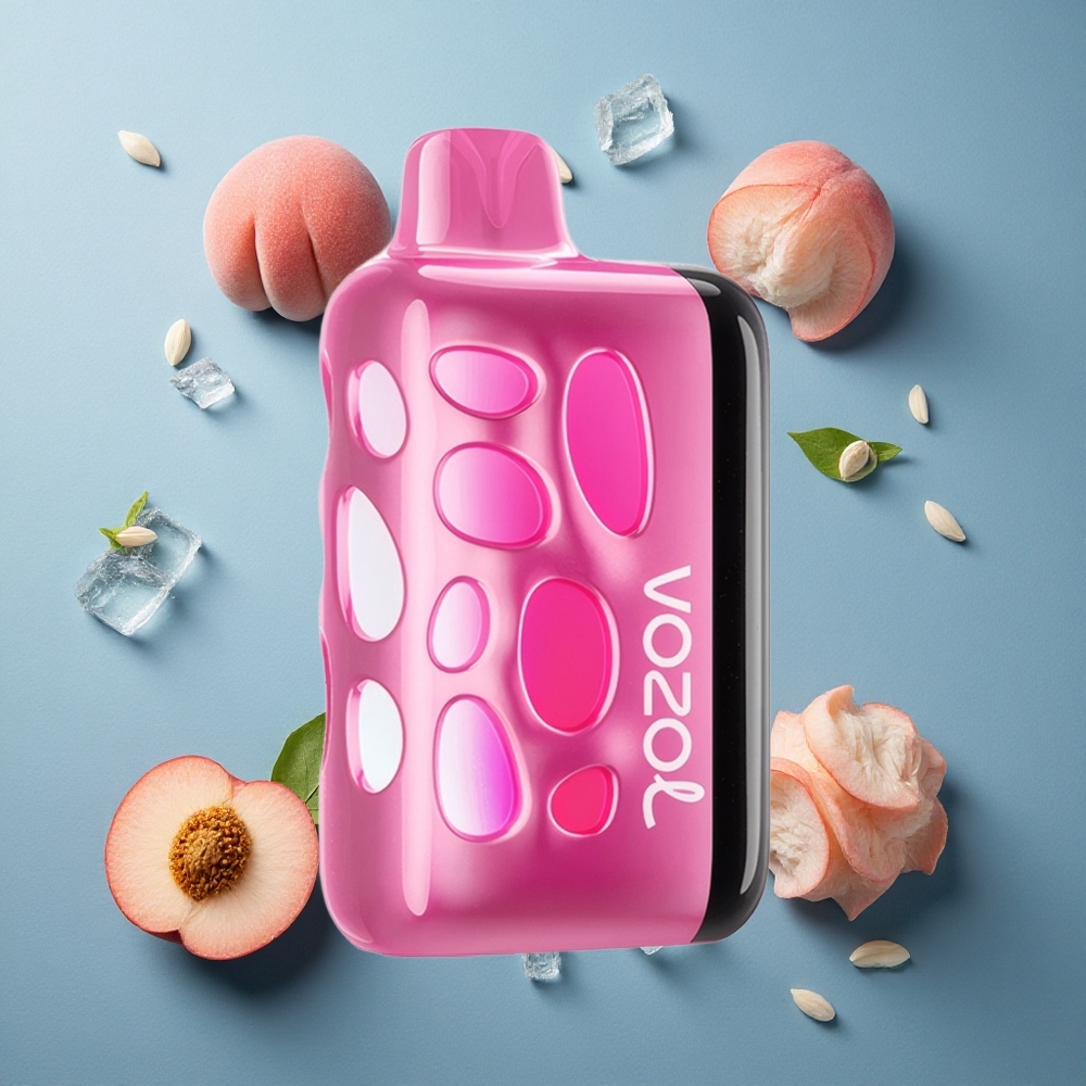 VOZOL RAVE 40000 ডিসপোজেবল ভেপ পিচ আইস (270 ডিগ্রি ভাইব্র্যান্ট গ্লো ডিজাইন)