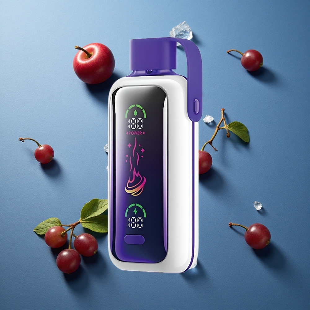 VOZOL Star 20000 Puffs ডিসপোজেবল ভেপ আঙ্গুর বরফ 2.2" এইচডি মিরর স্ক্রিন 20000 পাফস