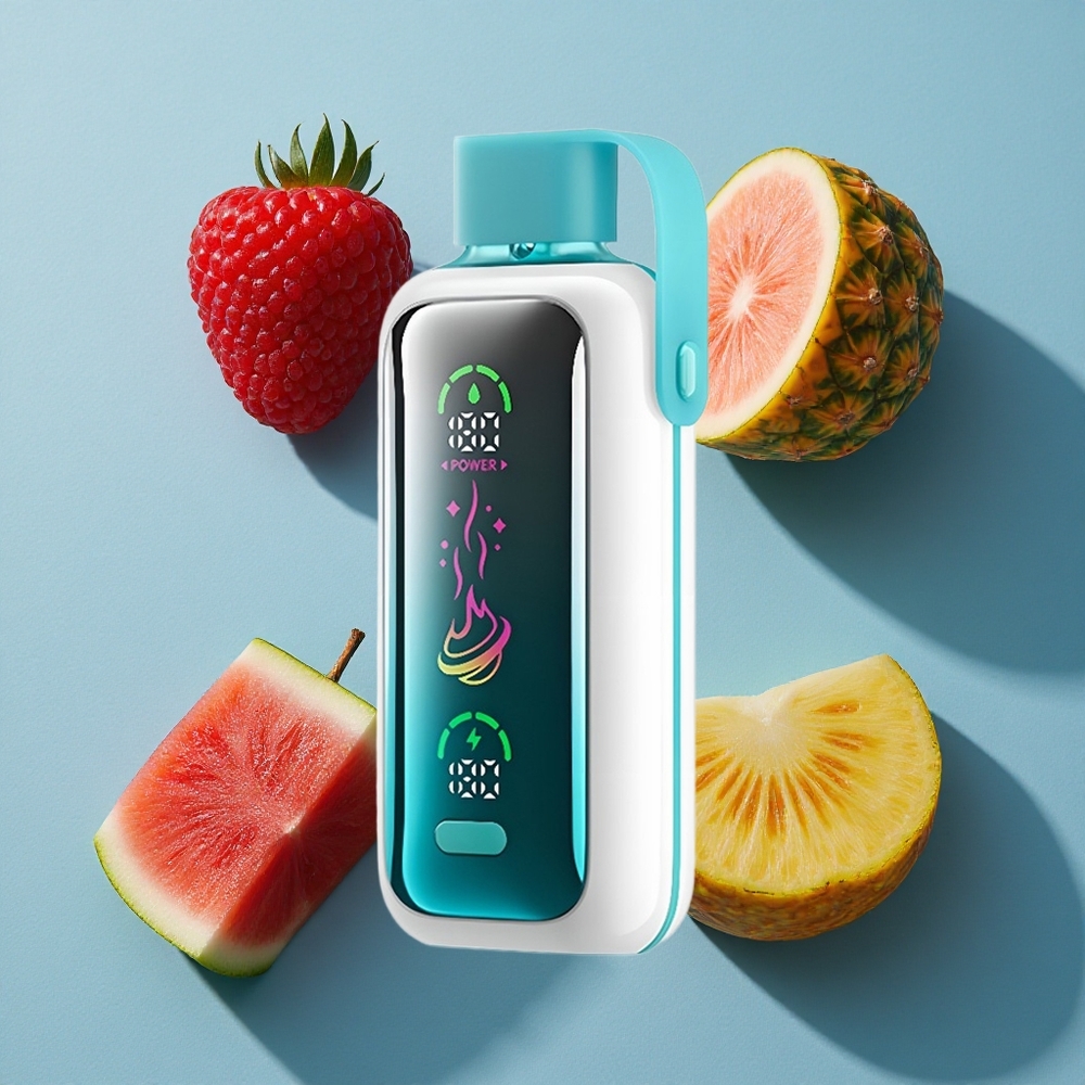 VOZOL Star 20000 Puffs ডিসপোজেবল ভেপ রাস্পবেরি আপেল তরমুজ আনারস, 2.2" HD মিরর স্ক্রিন, 650mAh ব্যাটারি