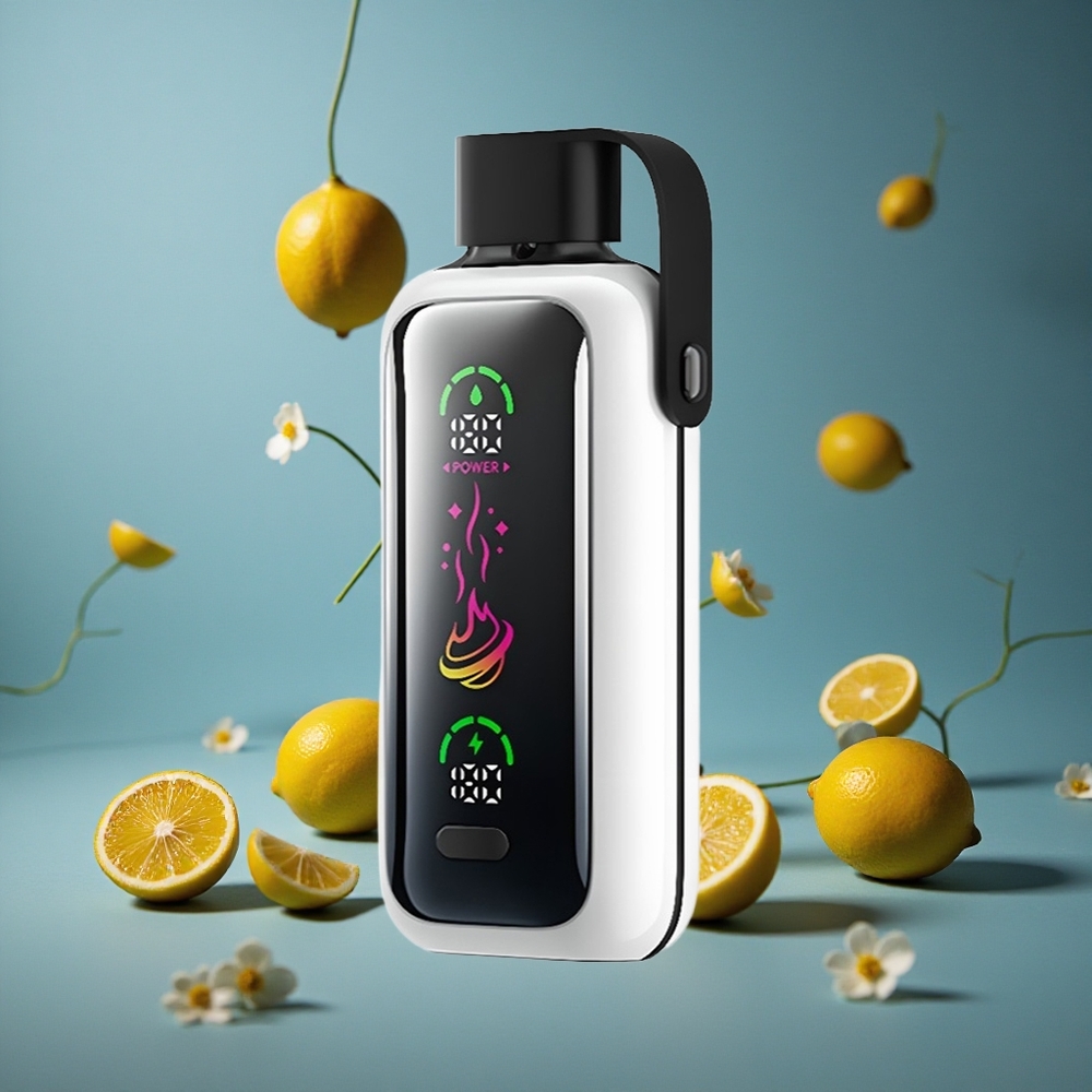 VOZOL Star 20000 Puffs ডিসপোজেবল ভেপ পারফিউম লেবু, 2.2" HD মিরর স্ক্রিন, ডুয়াল মেশ