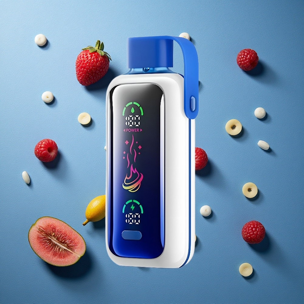 VOZOL Star 20000 Puffs ডিসপোজেবল ভেপ নীল রাস আইস, ২.২" এইচডি মিরর স্ক্রিন, ২০০০০ পাফস