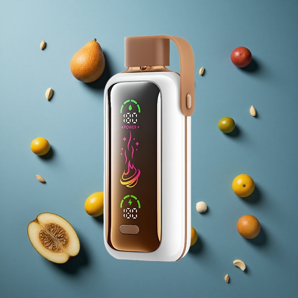 VOZOL Star 20000 Puffs ডিসপোজেবল ভেপ ড্রাগন স্ট্রবেরি-কলা, ২.২" এইচডি মিরর স্ক্রিন, ২০০০০ পাফস