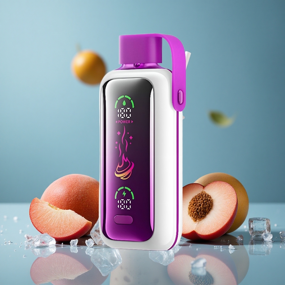 VOZOL Star 20000 Puffs ডিসপোজেবল ভেপ জুস পিচ আইস ২.২" এইচডি মিরর স্ক্রিন, ২০০০০ পাফস