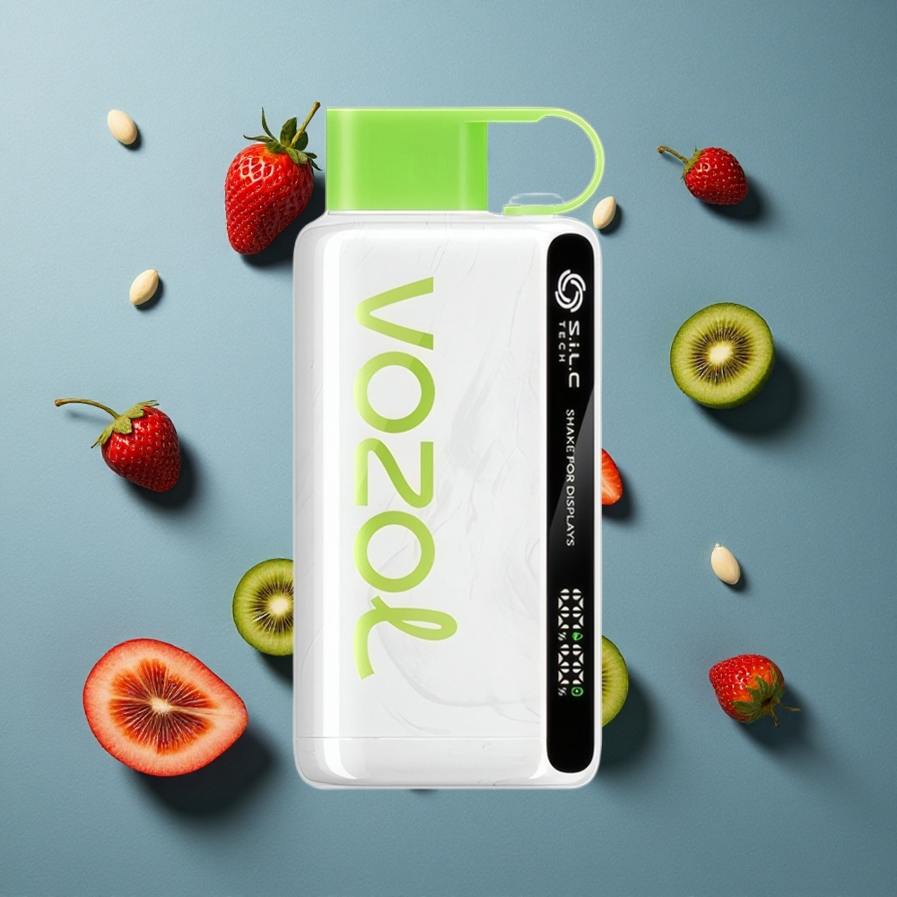 VOZOL STAR 9000/12000 ডিসপোজেবল ভেপ স্ট্রবেরি কিউই ৩০% দ্রুত চার্জ, ৬৫০mAh ব্যাটারি