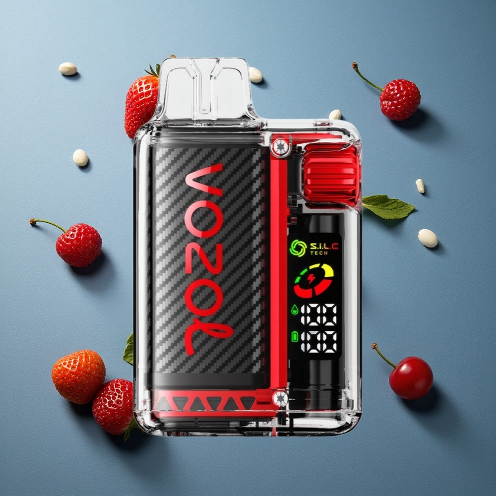 VOZOL Vista 20000 Puffs স্ট্রবেরি রাস্পবেরি চেরি ডিসপোজেবল ভেপ, ৬৫০mAh রিচার্জেবল ব্যাটারি, ২% নিকোটিন